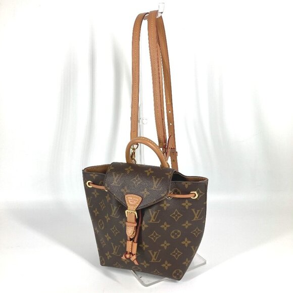 LOUIS VUITTON M45502 Monogram MontsourisNM BB Backpack bag Canvas Brown - Picture 1 of 16
